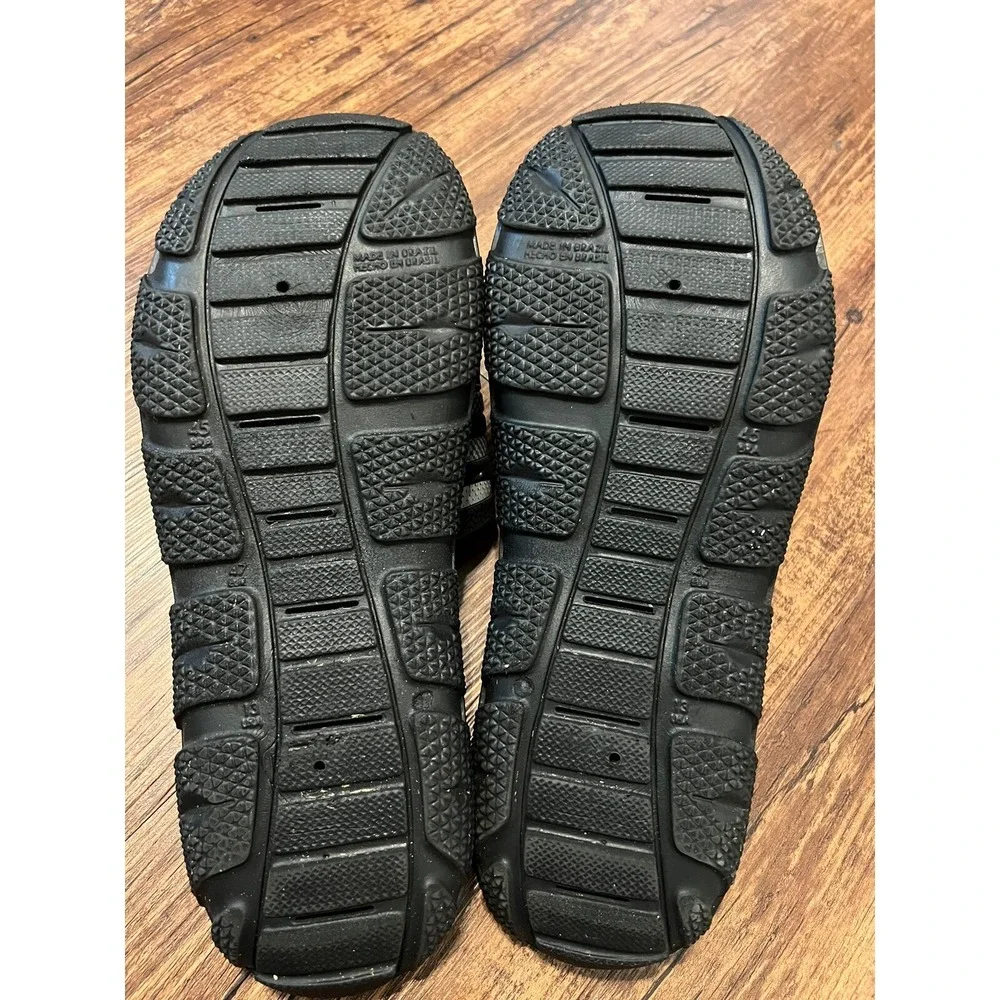 Rider‎ Men's Slide Sandals Size 13/47 All Rubber  Black/White Summer Beach